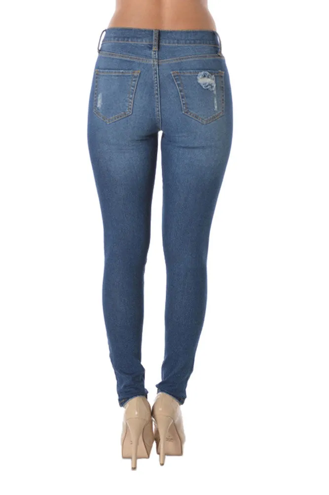 Faded Ripped Skinny Fit Jeans sold by G-Style USA product image thumbnail 3