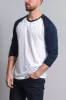 Men's Baseball T-Shirt (White/Navy) sold by G-Style USA
