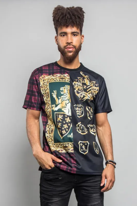 Plaid Mix Print T-Shirt made by G-Style USA