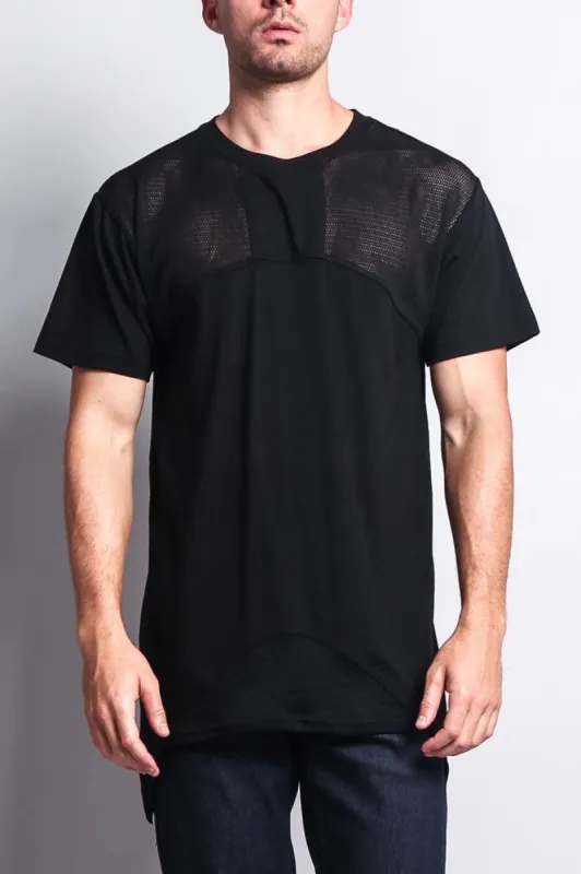 Mesh Block Extended Length T-Shirt sold by G-Style USA