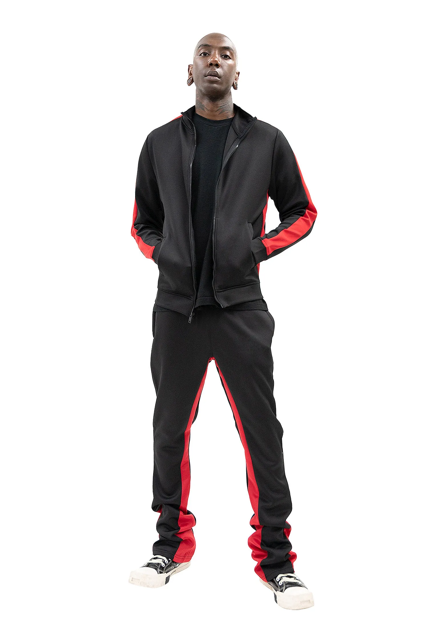 Men's Striped Solid Track Jacket sold by G-Style USA product image thumbnail 5