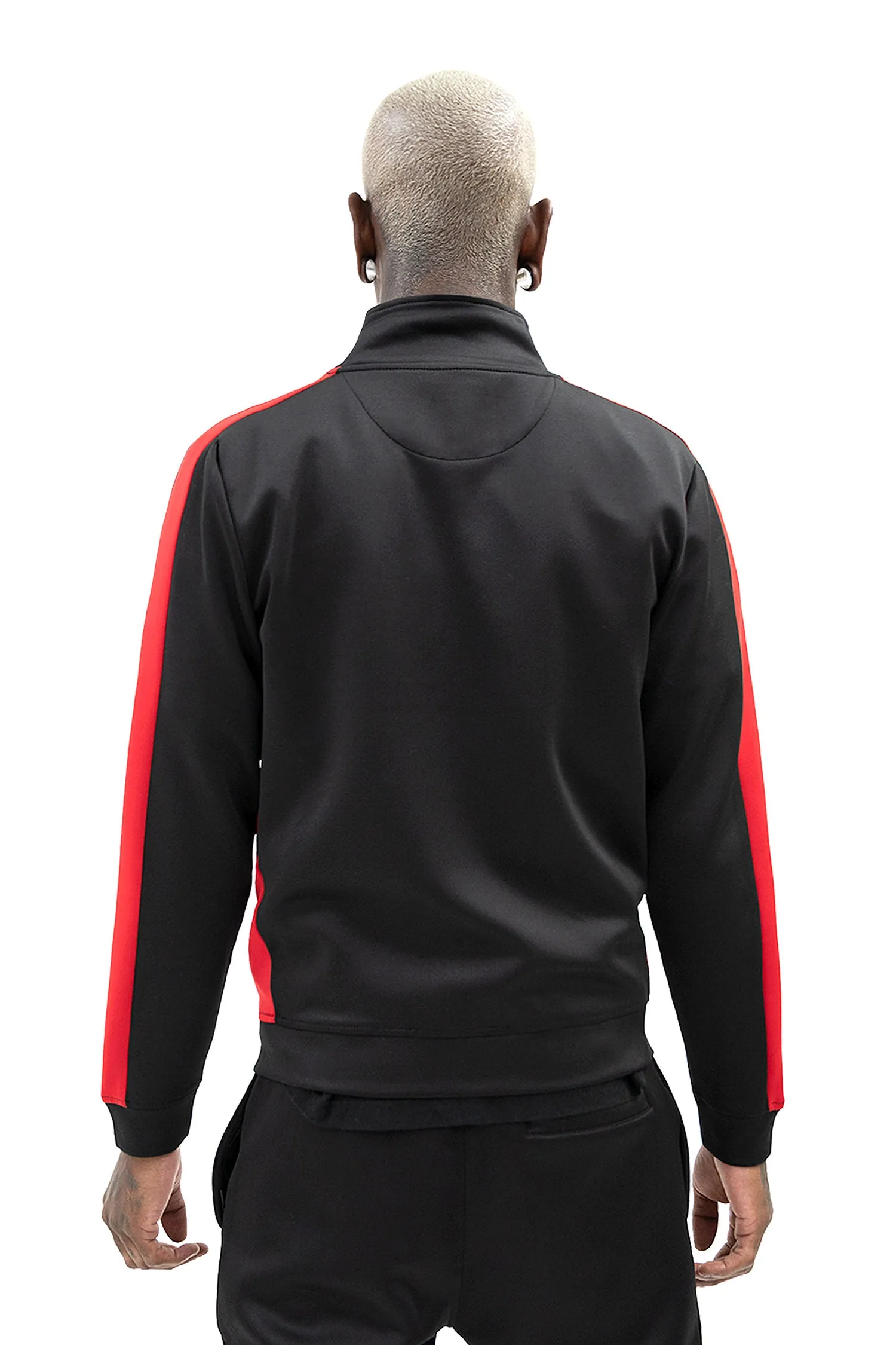 Men's Striped Solid Track Jacket sold by G-Style USA product image thumbnail 3