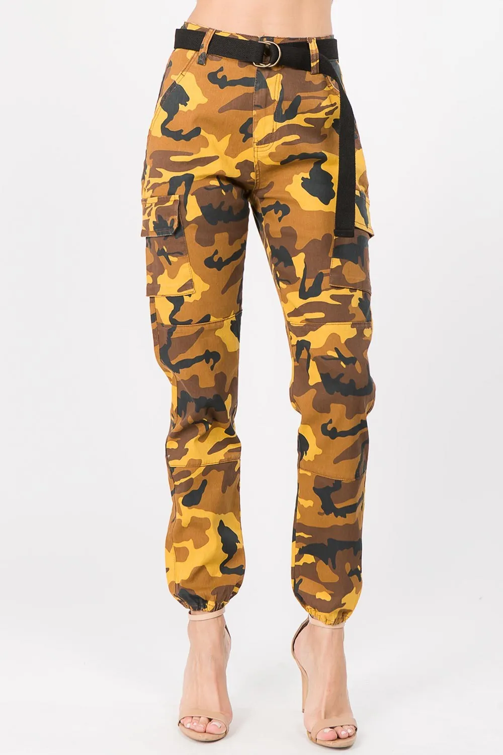 Essential High Waist Camo Cargo Joggers sold by G-Style USA product image thumbnail 3