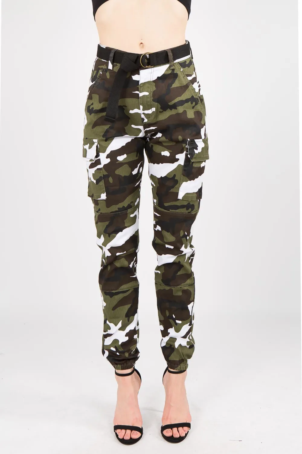 Essential High Waist Camo Cargo Joggers sold by G-Style USA product image thumbnail 5