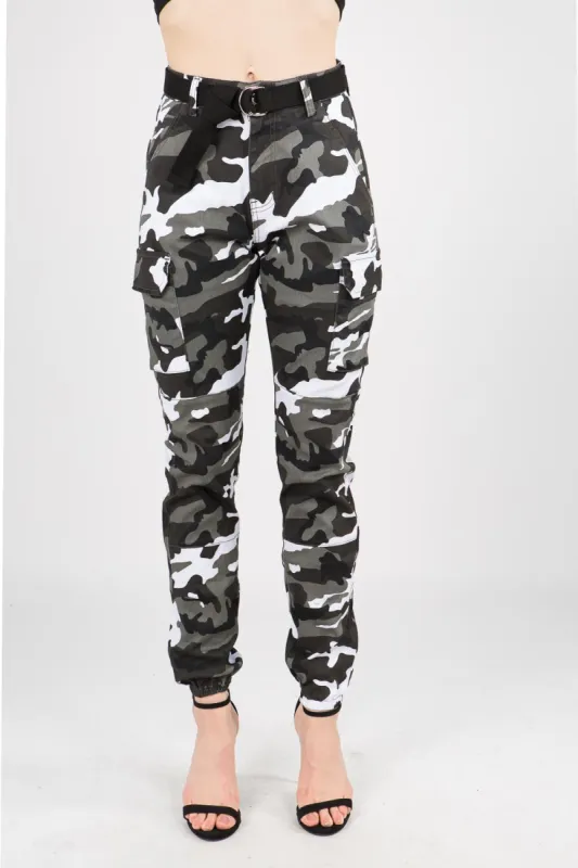 Essential High Waist Camo Cargo Joggers sold by G-Style USA