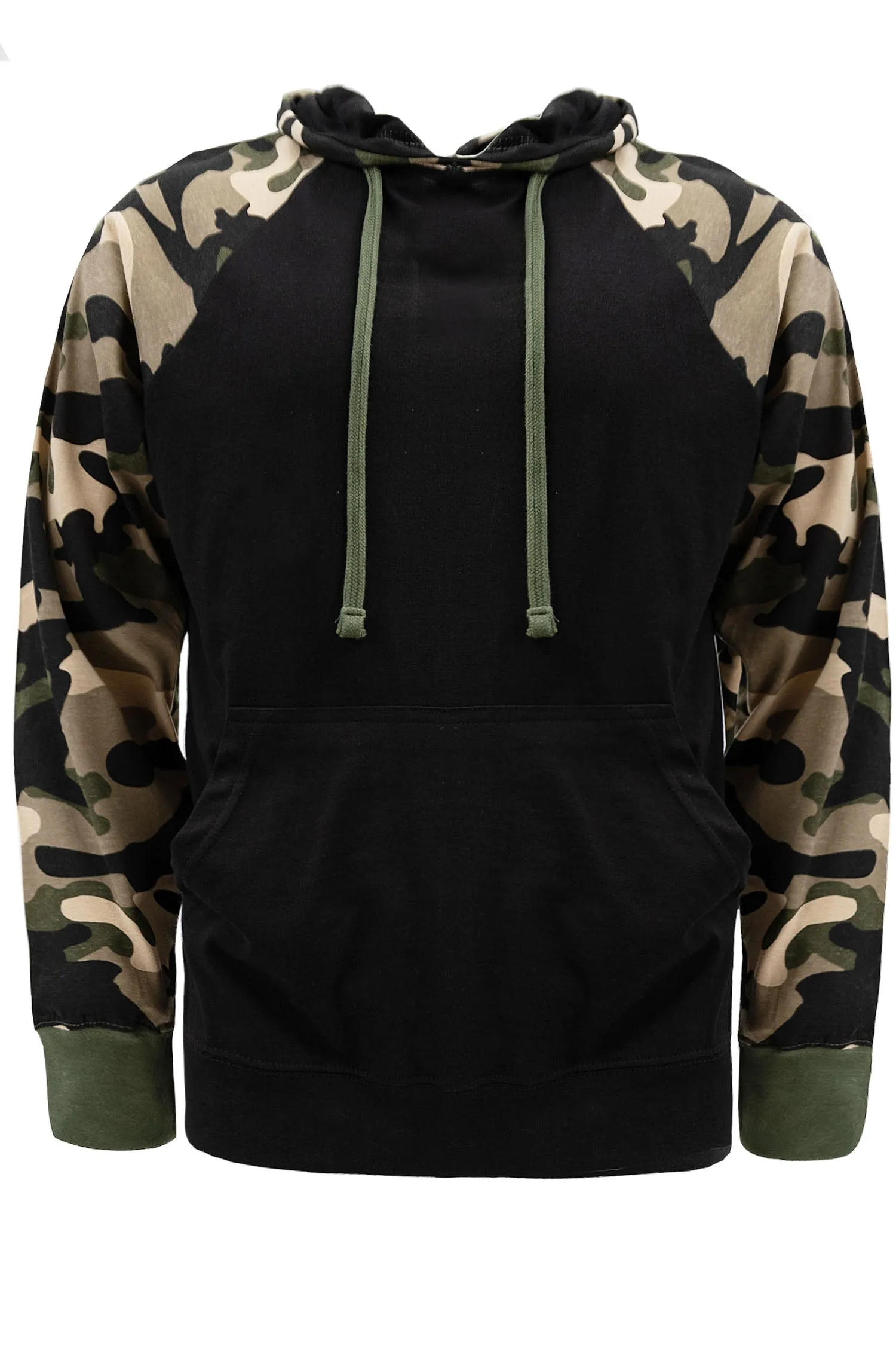Lightweight Contrast Raglan Sleeve Pullover Hoodie (New Colorways) sold by G-Style USA