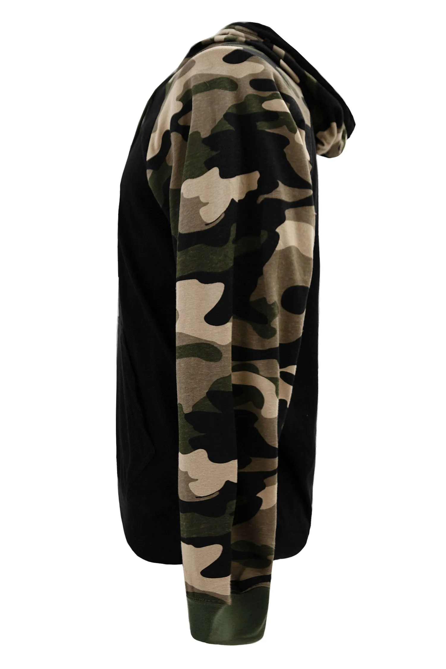 Lightweight Contrast Raglan Sleeve Pullover Hoodie (New Colorways) sold by G-Style USA product image thumbnail 2