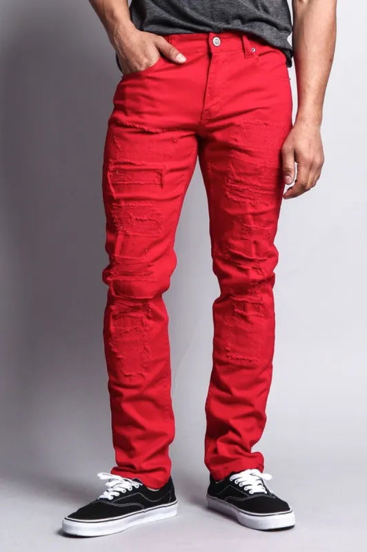 Distressed Colored Skinny Jeans sold by G-Style USA