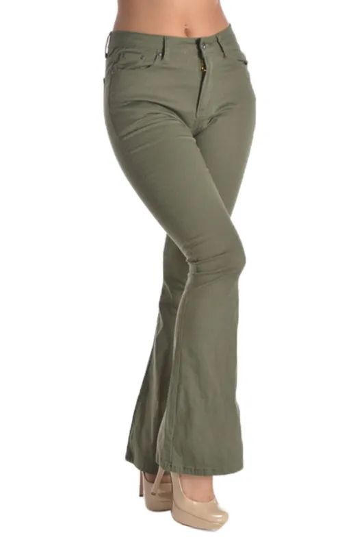 Women's Colored Bootcut Pants made by American Bazi