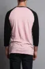 Men's Baseball T-Shirt (Dirty Pink/Black) sold by G-Style USA
