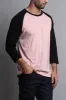 Men's Baseball T-Shirt (Dirty Pink/Black) sold by G-Style USA