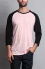 Men's Baseball T-Shirt (Dirty Pink/Black) sold by G-Style USA