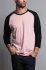 Men's Baseball T-Shirt (Dirty Pink/Black) sold by G-Style USA