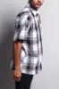 Western Casual Plaid Short Sleeve Button Up Shirt (White/Brown) sold by G-Style USA