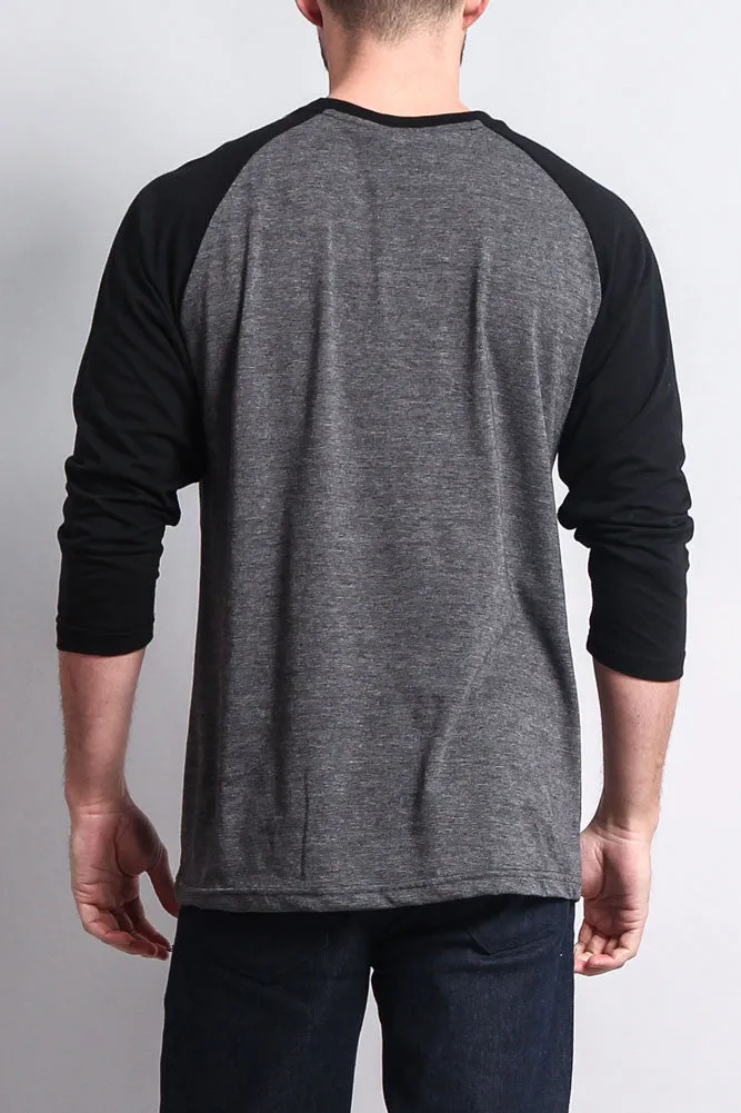 Men's Baseball T-Shirt (Charcoal/Black) sold by G-Style USA product image thumbnail 3