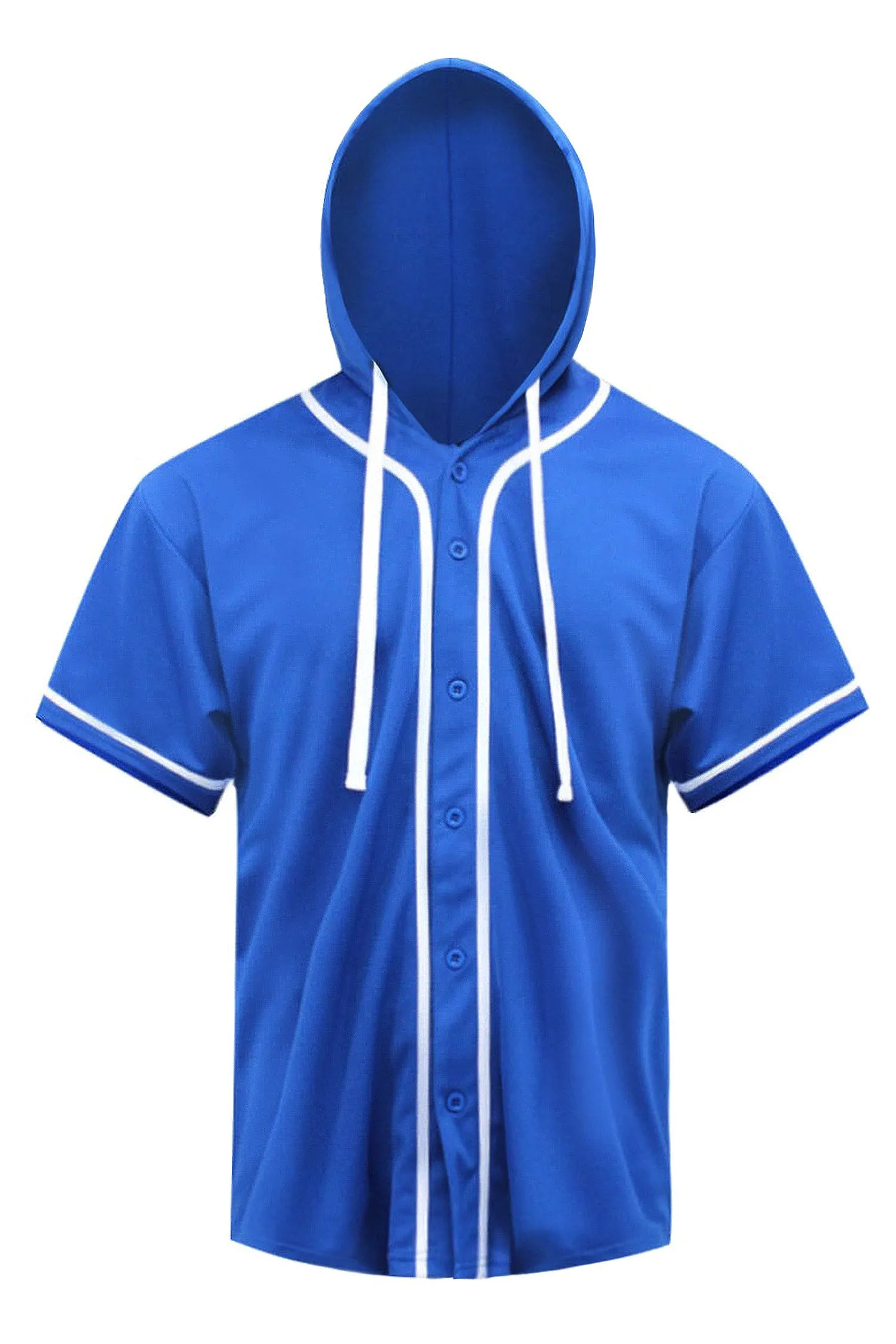 Men's Essential Hooded Baseball Short Sleeve Jersey sold by G-Style USA product image thumbnail 3