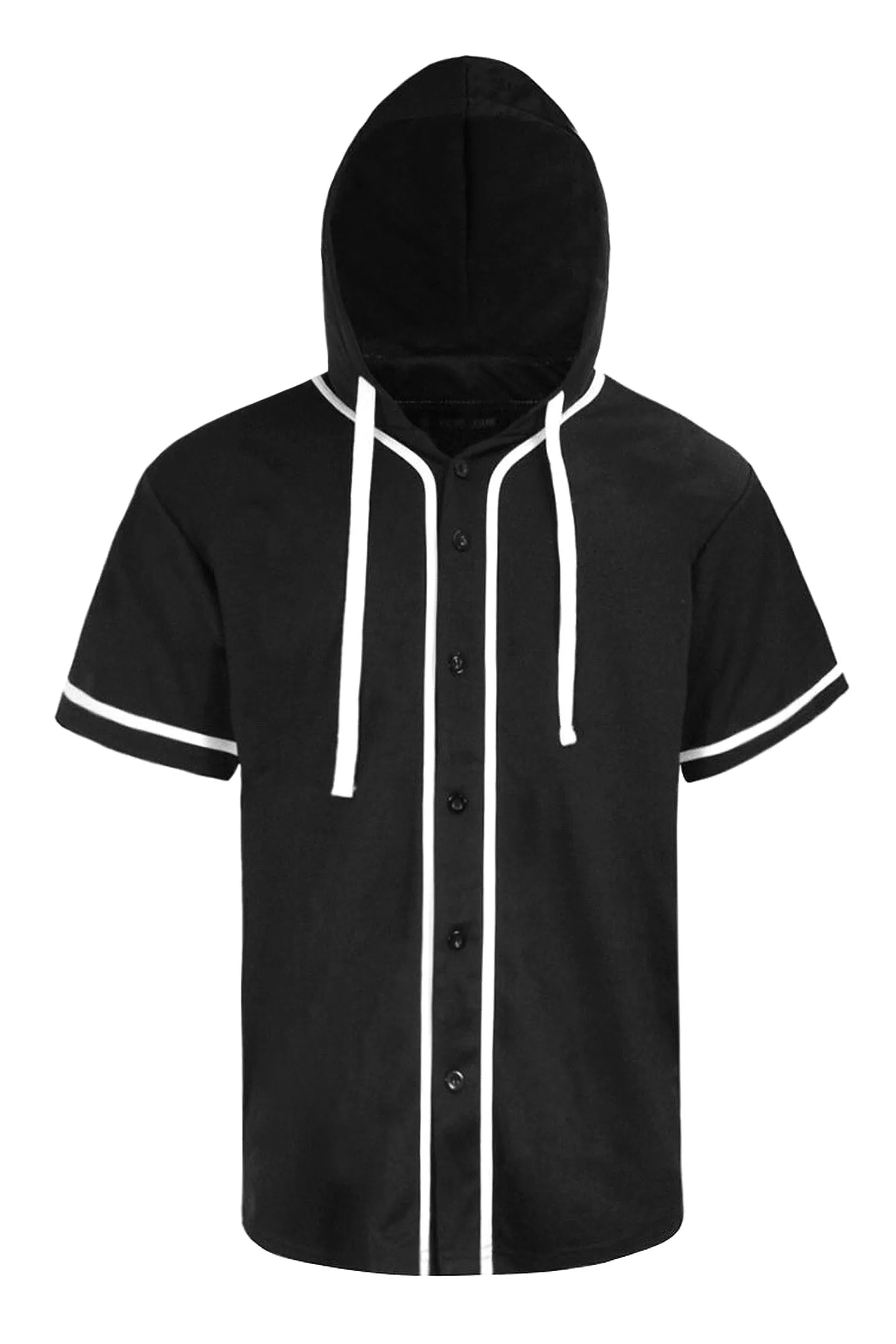 Men's Essential Hooded Baseball Short Sleeve Jersey sold by G-Style USA