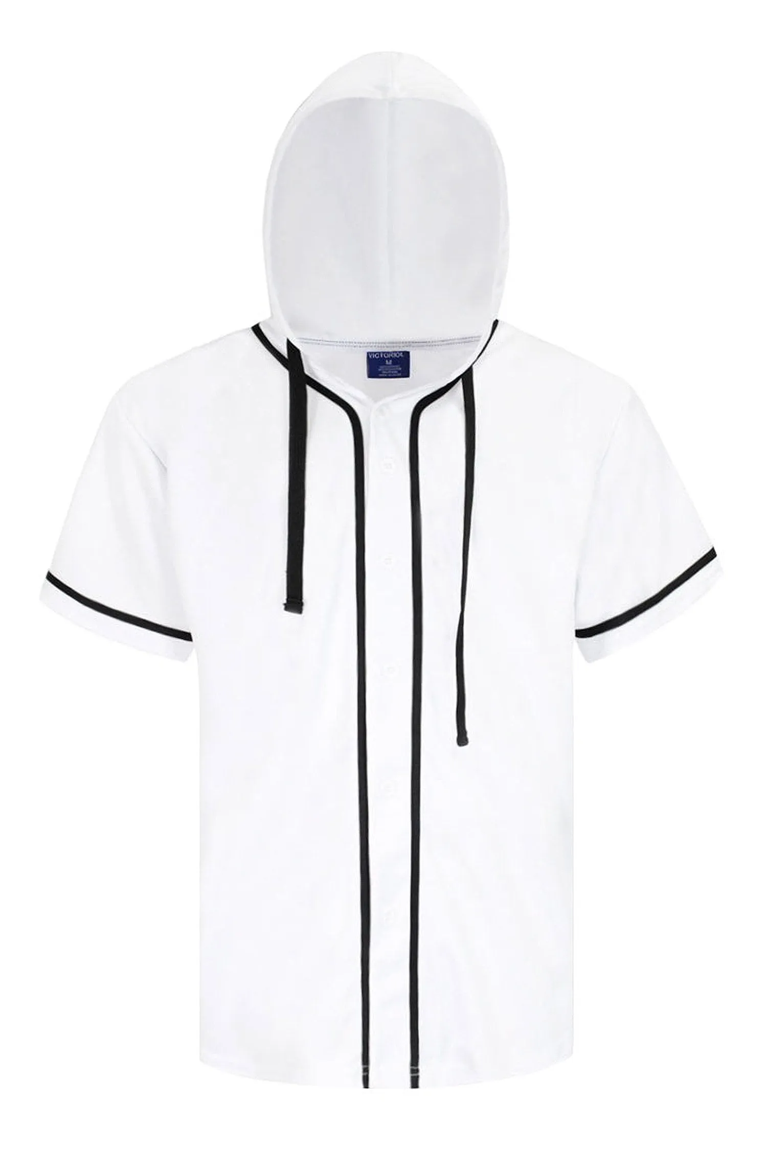Men's Essential Hooded Baseball Short Sleeve Jersey sold by G-Style USA product image thumbnail 5