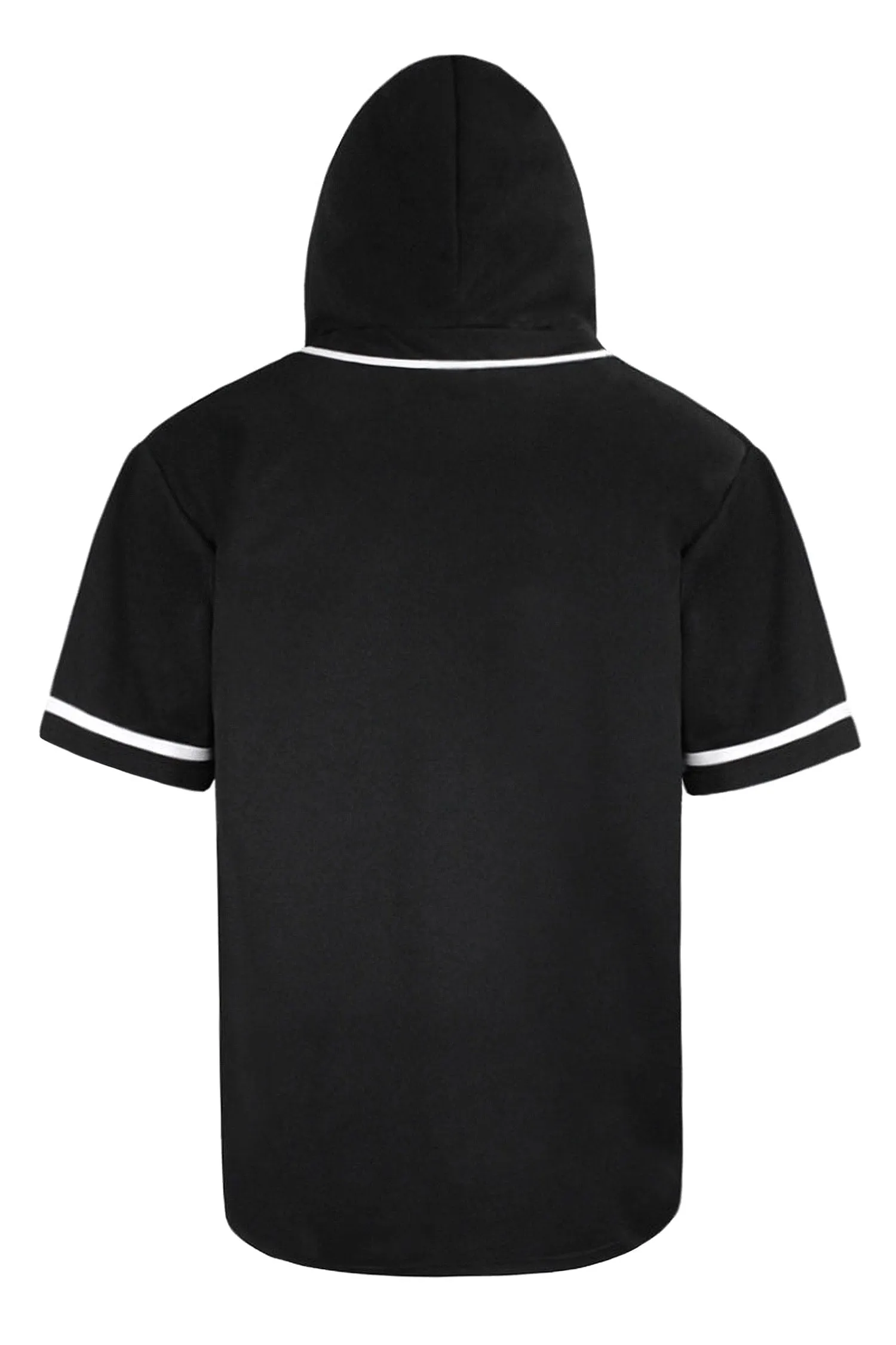 Men's Essential Hooded Baseball Short Sleeve Jersey sold by G-Style USA product image thumbnail 2