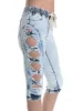Women's Cut-N-Tied Acid Wash Jogger Capri sold by G-Style USA