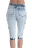 Women's Cut-N-Tied Acid Wash Jogger Capri sold by G-Style USA