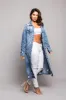 Super Long Distressed Denim Jean Jacket sold by G-Style USA