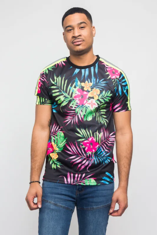 Reflective Neon Floral T-Shirt sold by G-Style USA