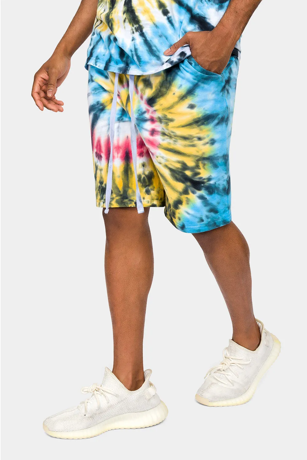 Swirl Tie Dye Cotton Shorts sold by G-Style USA product image thumbnail 2