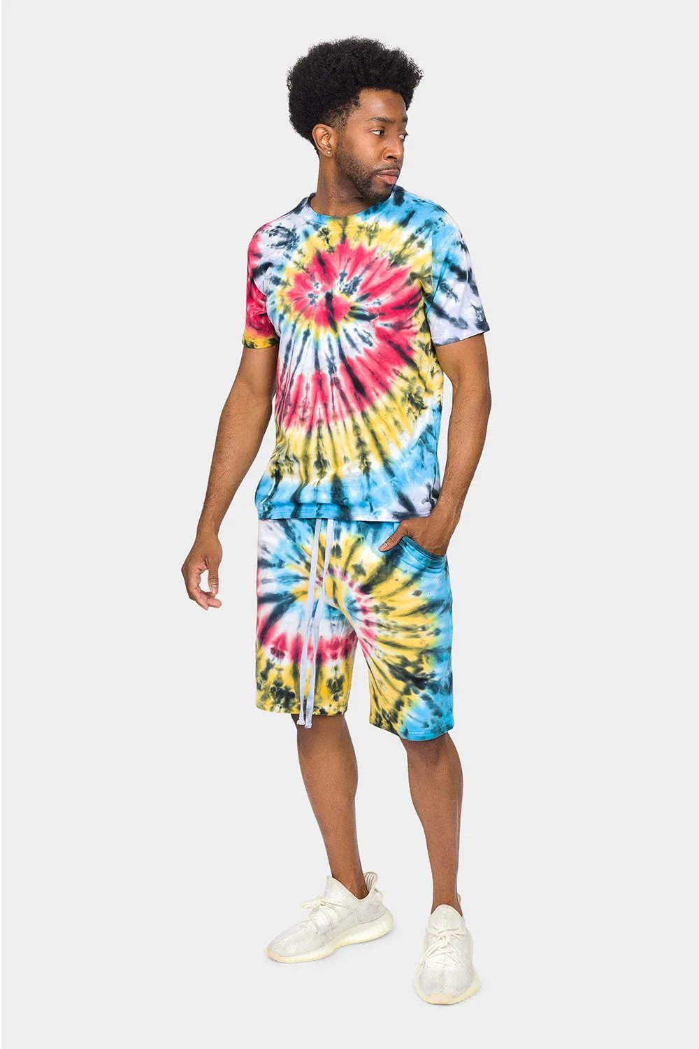 Swirl Tie Dye Cotton Shorts sold by G-Style USA product image thumbnail 5