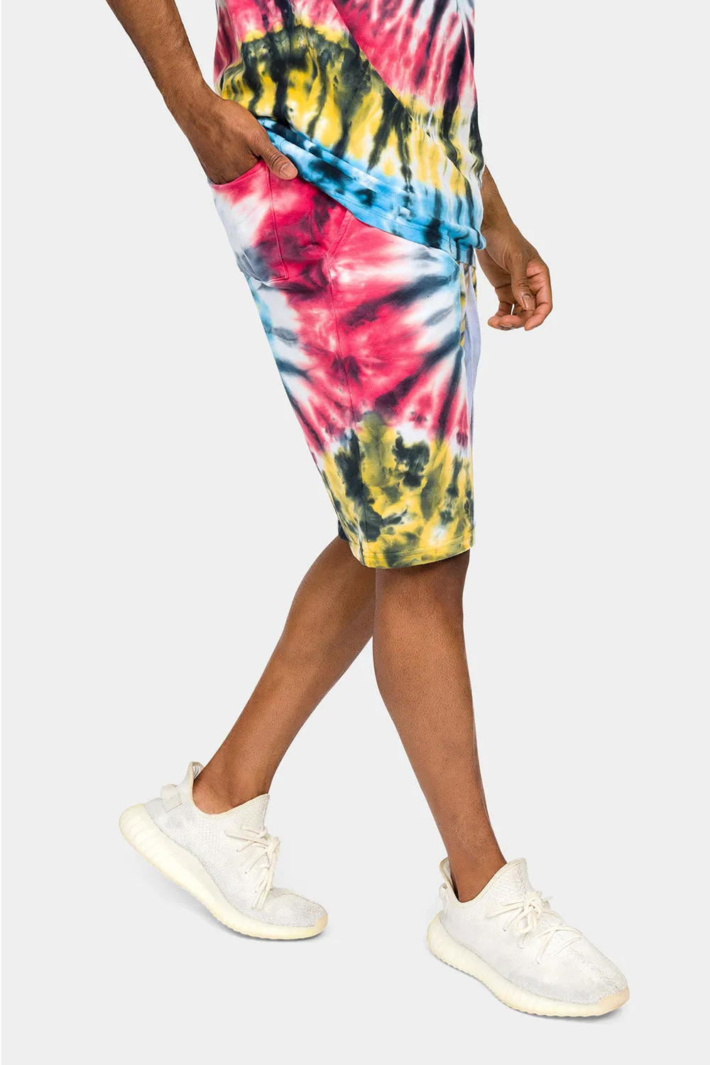 Swirl Tie Dye Cotton Shorts sold by G-Style USA product image thumbnail 4
