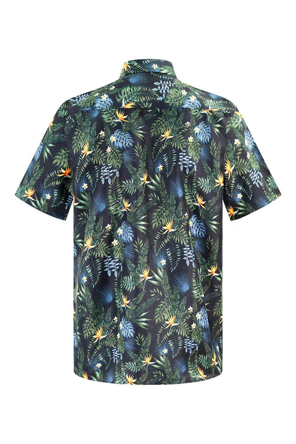 Men's Jungle Floral Print Button Down Short Sleeve Shirts sold by G-Style USA product image thumbnail 3