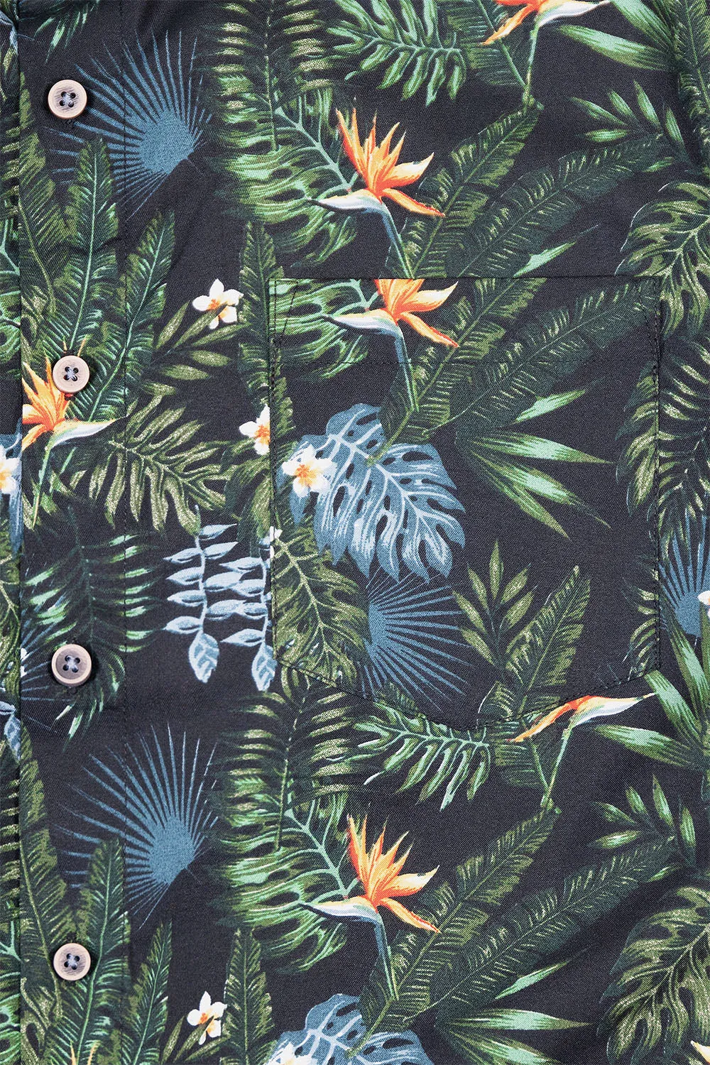 Men's Jungle Floral Print Button Down Short Sleeve Shirts sold by G-Style USA product image thumbnail 4