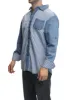Washed Denim Button Up Shirt sold by G-Style USA