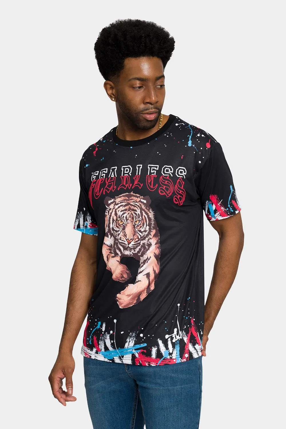 Fearless Tiger Graffiti T-Shirt sold by G-Style USA