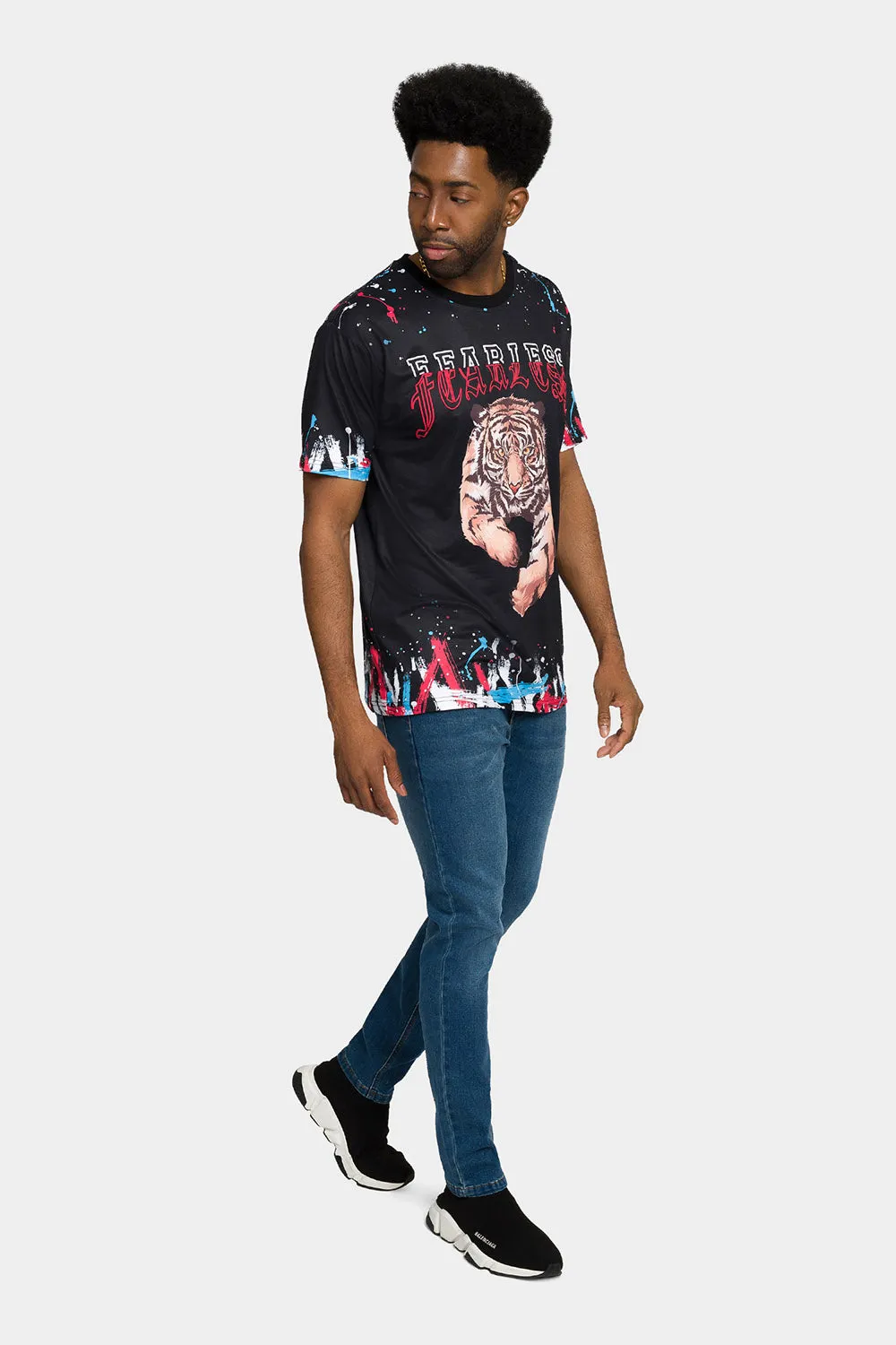 Fearless Tiger Graffiti T-Shirt sold by G-Style USA product image thumbnail 5