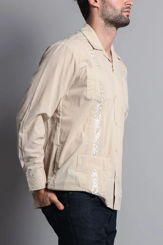 Men's Long Sleeve Cuban Style Guayabera Shirt sold by G-Style USA product image thumbnail 4
