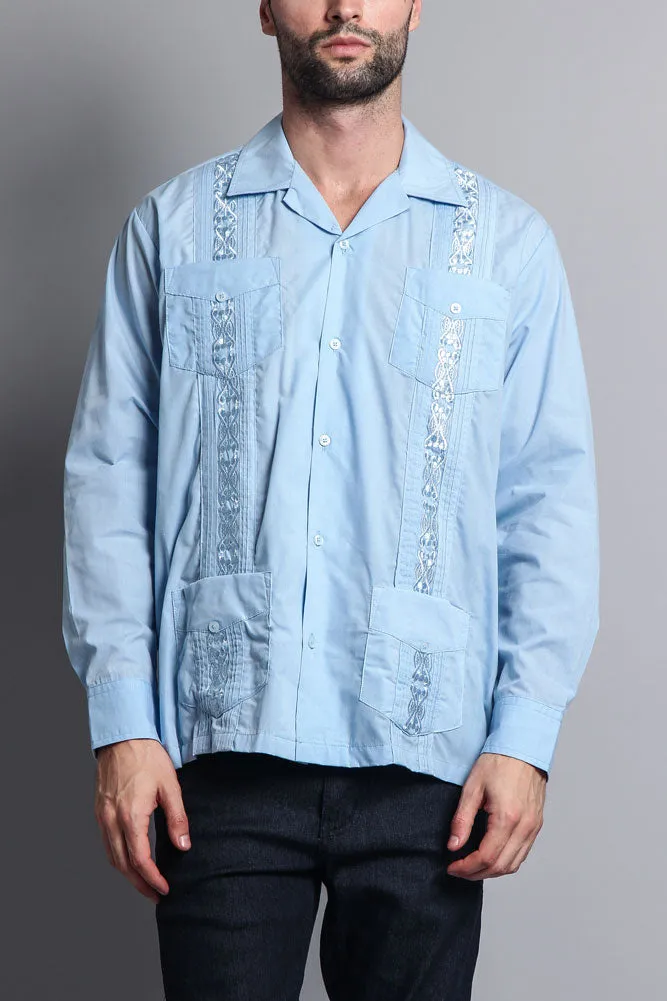 Men's Long Sleeve Cuban Style Guayabera Shirt sold by G-Style USA product image thumbnail 2