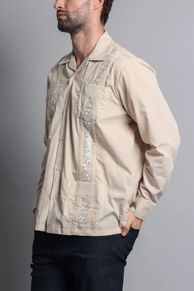 Men's Long Sleeve Cuban Style Guayabera Shirt sold by G-Style USA product image thumbnail 3