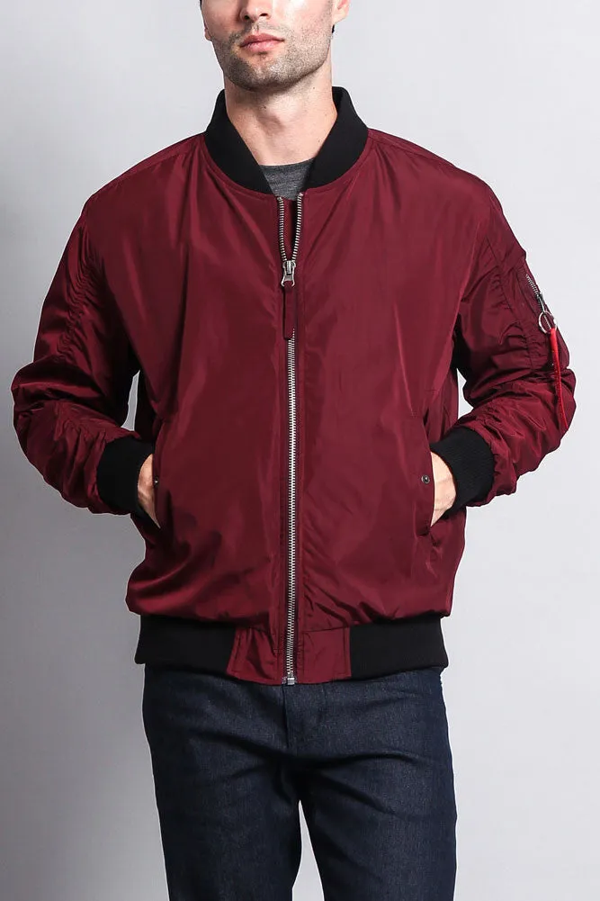 Contrast Lightweight Bomber Flight Jacket sold by G-Style USA