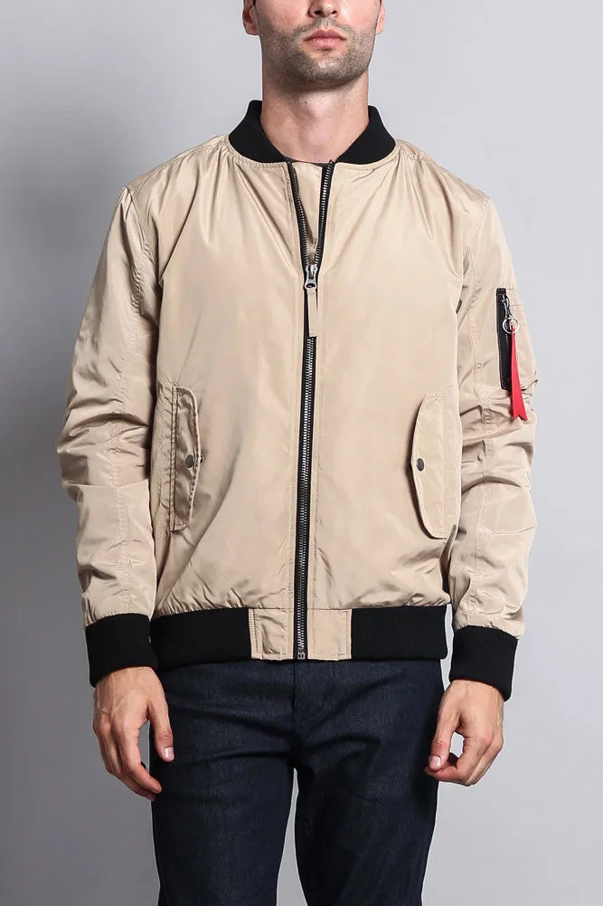 Contrast Lightweight Bomber Flight Jacket sold by G-Style USA product image thumbnail 2