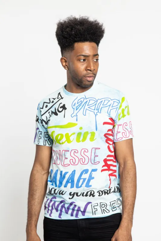 Tie Dye Graffiti T-Shirt sold by G-Style USA