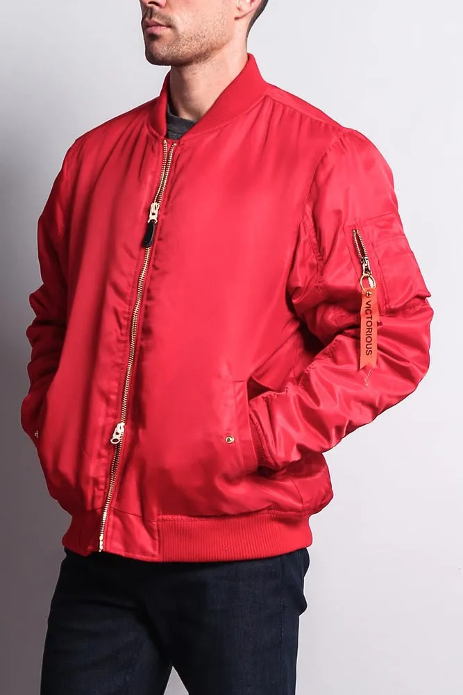 Solid Color MA-1 Bomber Jacket sold by G-Style USA product image thumbnail 3
