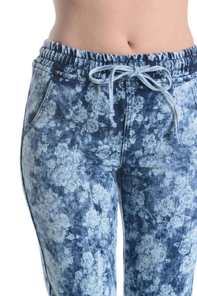 Women's Flower Print Jogger Pants sold by G-Style USA product image thumbnail 4