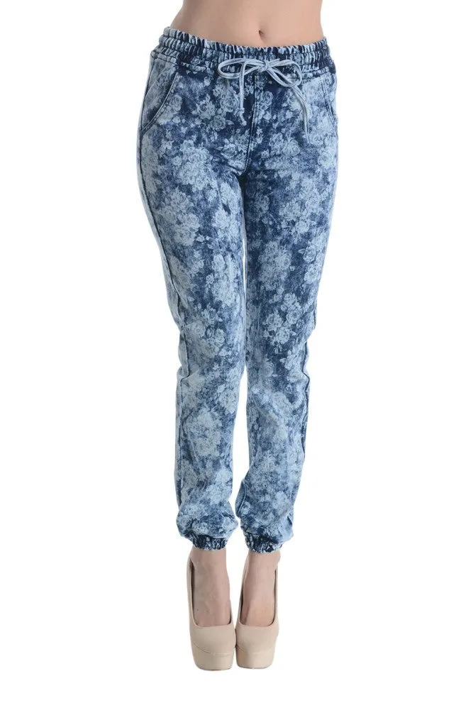 Women's Flower Print Jogger Pants sold by G-Style USA