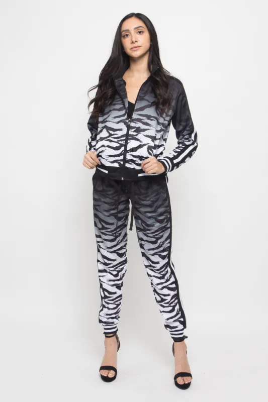 Ombre Gradient Tiger Stripe Tracksuit sold by G-Style USA