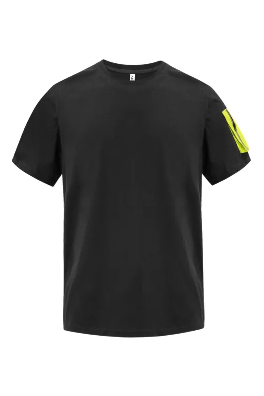Men's Essential Sleeve Zipper Pocket Cotton T-Shirt sold by G-Style USA