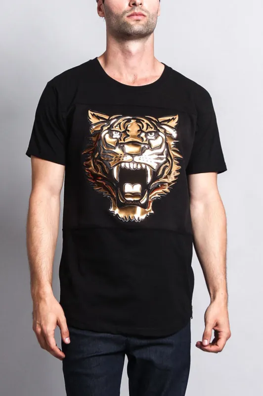 3D Metallic Embossed Tiger T-Shirt sold by G-Style USA