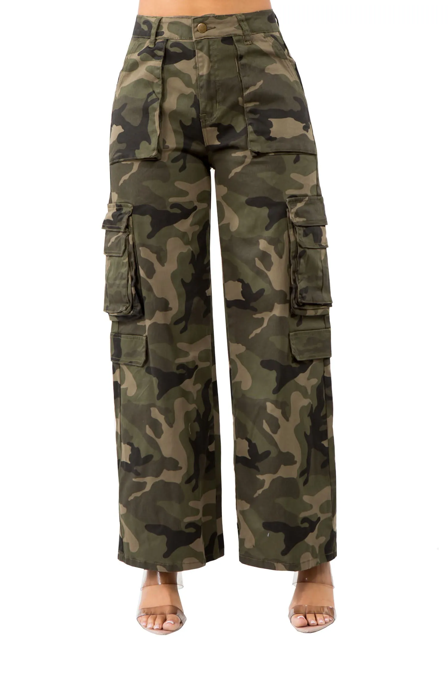 Women's Essential High Waist Multi Pocket Cargo Pants sold by G-Style USA