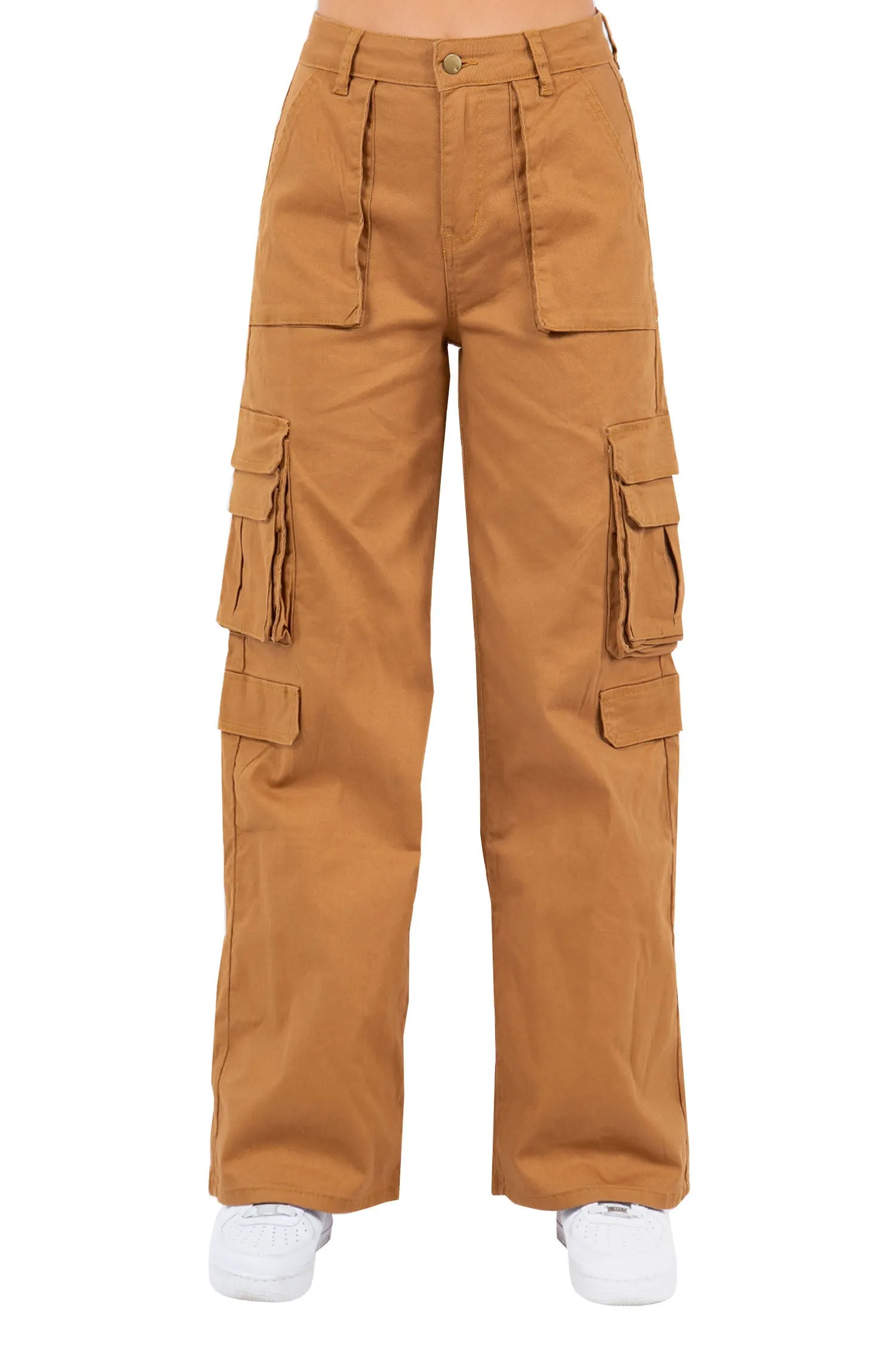 Women's Essential High Waist Multi Pocket Cargo Pants sold by G-Style USA product image thumbnail 5