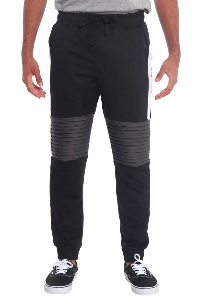 Color Block Biker French Terry Jogger Pants sold by G-Style USA product image thumbnail 2